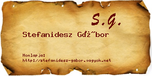Stefanidesz Gábor névjegykártya