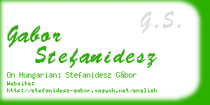 gabor stefanidesz business card